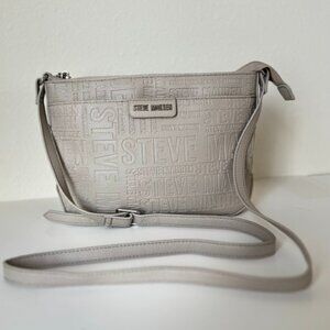 Steve Madden Logo Embossed Crossbody Bag – Beige